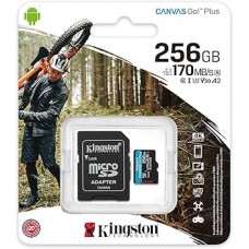 Карта памяти Micro SDXC 128 GB Kingston Canvas Go! Plus A2, V30, UHS-I Class 3 (U3), Class 10 + адаптер [SDCG3 128GB]