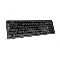 Клавиатура A4Tech KK-3 (стандартная для ПК, мембранная, защита от брызг, интерфейс подключения - USB, кабель 1.5 м, цвет-чёрный)