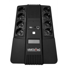 ИБП ИМПУЛЬС МАСТЕР 1000 MT10201, 1000/600 ВА/Вт, 4+4 Schuko (SCHUKOx8), LED, USB, RJ11/RJ45