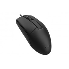 Мышь A4Tech OP-330 Black (полноразмерная мышь для ПК, для правой и левой руки, проводная USB, сенсор оптический 1200 dpi, 3 кнопки, колесо с нажатием, длина провода -1,5м)