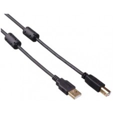 Кабель USB A-B ExeGate EX-CCF-USB2-AMBM-1.8 EX138946RUS, USB 2.0, ферритовые фильтры, 1,8м