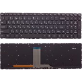 Клавиатура для ноутбука Lenovo IdeaPad 700, 700-17ISK, черная без рамки с подсветкой