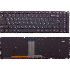 Клавиатура для ноутбука Lenovo IdeaPad 700, 700-17ISK, черная без рамки с подсветкой
