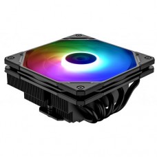 Кулер ID-Cooling IS-55 ARGB (LGA1700/1200/1151/1150/1155/1156/AM5/AM4, низкопрофильный 55mm, 500-2000об/мин, TDP 125W, PWM, 5 тепл.трубки прямого контакта,Black ARGB FAN 120mm)