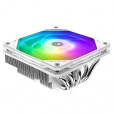 Кулер ID-Cooling IS-55 ARGB WHITE (LGA1700/1200/1151/1150/1155/1156/AM5/AM4, низкопрофильный 55mm, 500-2000об/мин, TDP 125W, PWM, 5 тепл.трубки прямого контакта,White ARGB FAN 120mm)