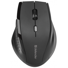 Мышь беспроводная Defender Accura MM-365 (черный) (52365) (ноутбучная мышь для ПК/для компьютеров Apple, радио, сенсор оптический 1600 dpi, 6 кнопок, колесо с нажатием, цвет черный)