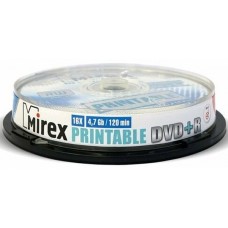 DVD+R Disc Mirex 4.7Gb 16x <уп. 10 шт> на шпинделе, printable <204596>
