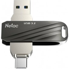 Netac <NT03US11C-256G-32BK> USB3.2/USB-C Flash Drive 256Gb (RTL)
