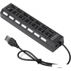 Smartbuy <SBHA-7207-B> 7-port USB2.0 Hub с выключателями