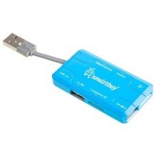 Smartbuy <SBRH-750-B> 3-port USB2.0 Hub+MMC/SDHC/microSD/MS(/Pro/Duo/M2) Card Reader/Writer