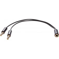 Telecom <TAV205M-0.2M> Кабель-разветвитель 2xJack3.5-M -> Jack3.5-F