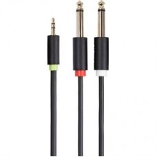 Telecom <TAV6168-1.5M> Кабель Jack3.5-M -> 2xJack6.35-M 1.5м