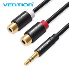 Vention <VAB-R02-B030> Кабель Jack3.5-M -> 2RCA-F 0.3м