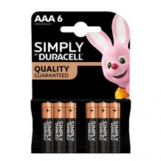 Duracell MN2400-6 (LR03) Size AAA, 1.5V,щелочной (alkaline) <уп. 6 шт>