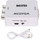 <AV2VGA> адаптер RCA (F)-> DSub (F) +audio