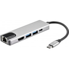 iOpen <ACU435M> Кабель-адаптер USB-C -> HDMI+RJ45+PD+2xUSB3.0
