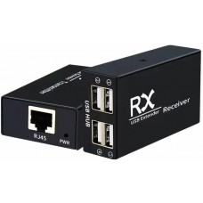 Orient <VE01U4P> USB Extender (USB B -> RJ45 -> 4xUSB A, до 60м) + б.п.