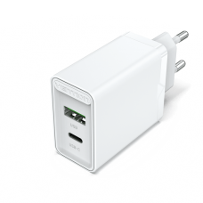 Vention <FBBW0-EU> Зарядное устройство USB (Вых.DC5/9/12V, 20W, USB+USB-C, быстрая зарядка)
