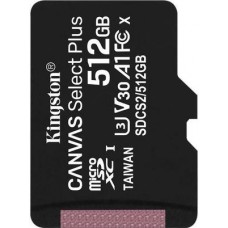 Kingston <SDCS2/512GBSP> microSDXC Memory Card 512Gb A1 V30 UHS-I U3