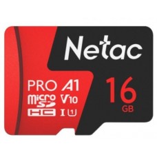 Netac <NT02P500PRO-016G-R> microSDXC Memory Card 16Gb UHS-I U1 + microSD->SD Adapter