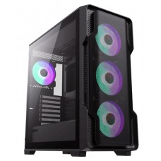 Корпус E-ATX Без БП GameMax Siege BK (Tempered Glass, Mesh сетка, 1xUSB 2.0, 1xUSB-A 3.2, HD Audio+Mic, 4x120mm ARGB Fan, VGA MAX 410mm, CPU MAX 165mm, пылевые фильтры) Black
