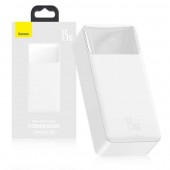 Baseus Bipow Digital Display Power Bank 30000mAh 15W White Overseas Edition (With Cable USB to Micro 25cm White) (PPBD050202)