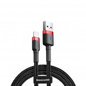 Baseus Cafule Cable USB For iP 1.5A 2m Red+Black (CALKLF-C19)