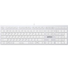 Клавиатура A4Tech Fstyler FX50 White (стандартная для ПК/для компьютеров Apple, ножничная, пластик, интерфейс подключения - USB, влагозащита, цвет белый)
