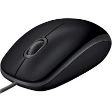 Мышь Logitech M110 Silent (910-005502) (полноразмерная мышь для ПК/для компьютеров Apple, проводная USB, сенсор оптический 1000 dpi, 3 кнопки, колесо с нажатием, цвет черный)