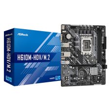 MB ASRock H610M-HDV/M.2 R2.0 Soc-1700 (H610) PCI-Ex16 PCI-Ex1 M.2 2xDDR4 3200MHz VGA+DP+HDMI mATX RTL