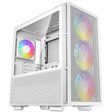 Корпус ATX Без БП Deepcool CH560 WH White (R-CH560-WHAPE4-G-1) (Tempered Glass, 1xUSB-A 3.2 5Гбит/с, 1xUSB-C 3.2 5Гбит/с, 4x120mm ARGB Fan, HD Audio+Mic, 2x3.5", 3x2.5", VGA MAX 380mm, CPU MAX 175mm, пылевые фильтры) White