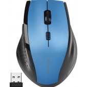 Мышь беспроводная Defender Accura MM-365 (черный/синий) (52366) (ноутбучная мышь для ПК/для компьютеров Apple, радио, сенсор оптический 1600 dpi, 6 кнопок, колесо с нажатием, цвет черный/синий)