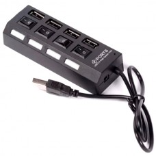 Smartbuy <SBHA-7204-B> 4-port USB2.0 Hub с выключателями
