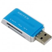 5bites <RE(2)-102BL> USB2.0 MMC/SDHC/microSD/MS(/PRO/Duo/M2) Card Reader/Writer