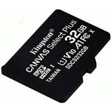 Kingston <SDCS2/32GBSP> microSDHC Memory Card 32Gb A1 V10 UHS-I U1
