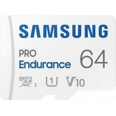 Samsung PRO Endurance <MB-MJ64KA/EU> microSDXC Memory Card 64GbClass10 UHS-I U1 V10+ microSD-> SD Adapter