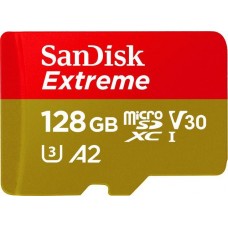 SanDisk Extreme <SDSQXAA-128G-GN6MN> microSDXC Memory Card 128Gb UHS-I U3 V30 A2