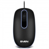 SVEN Optical Mouse <RX-90 Black> (RTL) USB 3btn+Roll