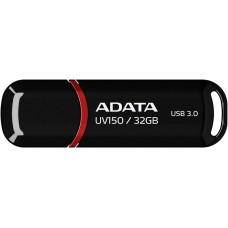 USB3.2 32Gb ADATA UV150 (AUV150-32G-RBK) USB 3.2 Type-A, пластик, с колпачком, черный