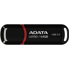 USB3.2 64Gb ADATA UV150 (AUV150-64G-RBK) USB 3.2 Type-A, металл, без колпачка, серебристый