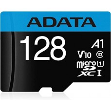 Micro SDXC 128 Gb ADATA Premier (AUSDX128GUICL10A1-RA1) (128 ГБ, класс 10, UHS-I (класс U1), чтение: 85 МБ/с) RETAIL с адаптером