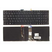 Клавиатура для ноутбука Asus K501L, K501LB, K501LX, K501U, K501UX, K501UB, K501UQ, K501UW, A501 черная, с подсветкой