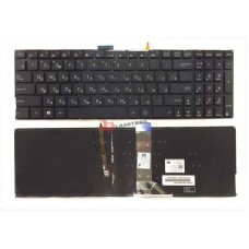 Клавиатура для ноутбука Asus K501L, K501LB, K501LX, K501U, K501UX, K501UB, K501UQ, K501UW, A501 черная, с подсветкой