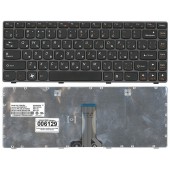 Клавиатура для ноутбука Lenovo G480, черная с черной рамкой