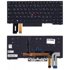 Клавиатура для ноутбука Lenovo ThinkPad T14, P14s, черная с подсветкой