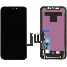 Модуль для Apple iPhone XR + тачскрин, черный с рамкой (TFT copy LCD)