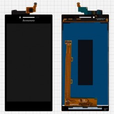 LCD дисплей для Lenovo P70 в сборе с тачскрином, 1-я категория (белый)
