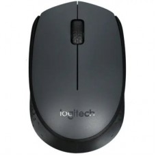Мышь беспроводная Logitech M170 (910-004646) (ноутбучная мышь для ПК, радио, сенсор оптический, 3 кнопки, колесо с нажатием, цвет черный/серый)