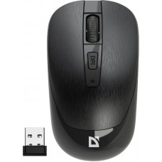 Мышь беспроводная Defender Wave MM-995 БЕСШУМНАЯ (бронза) (52992) (ноутбучная мышь для ПК, беспроводная радио, сенсор оптический 1600 dpi, 4 кнопки, колесо с нажатием, цвет черный)