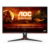 27" AOC Q27G2E (игровой, 16:9, 16:9, 2560x1440, VA, 150 Гц, AMD FreeSync Premium, интерфейсы 2xHDMI+DP, 3.5 jack, VESA100)